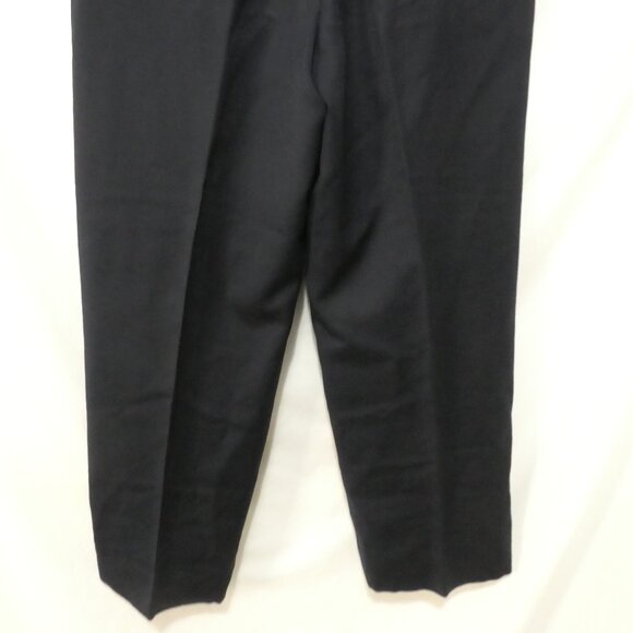 Unbranded | 18 inch waist measured | Dark Navy Pleated Dress Pants - Picture 14 of 16